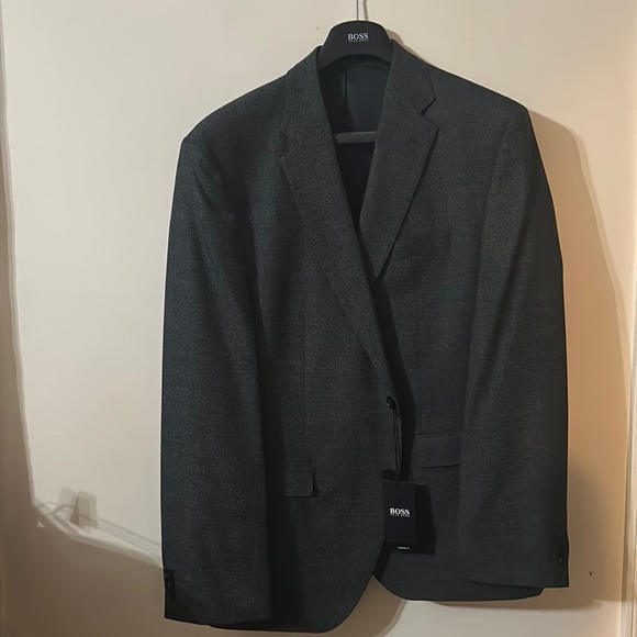 Hugo Boss men suit jacket grey US size 48R